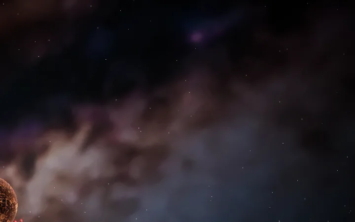 v2: a starless nebula with crisp stars drawn in code.